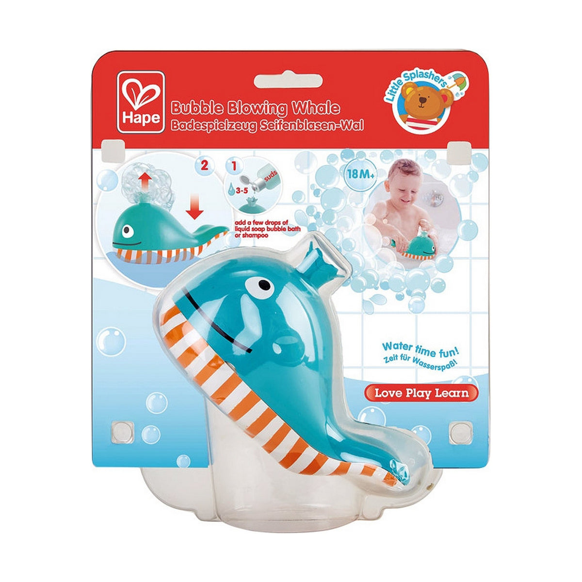 Bath Toy Hape Bubble Blowing Whale 14,6 x 9 x 8,8 cm