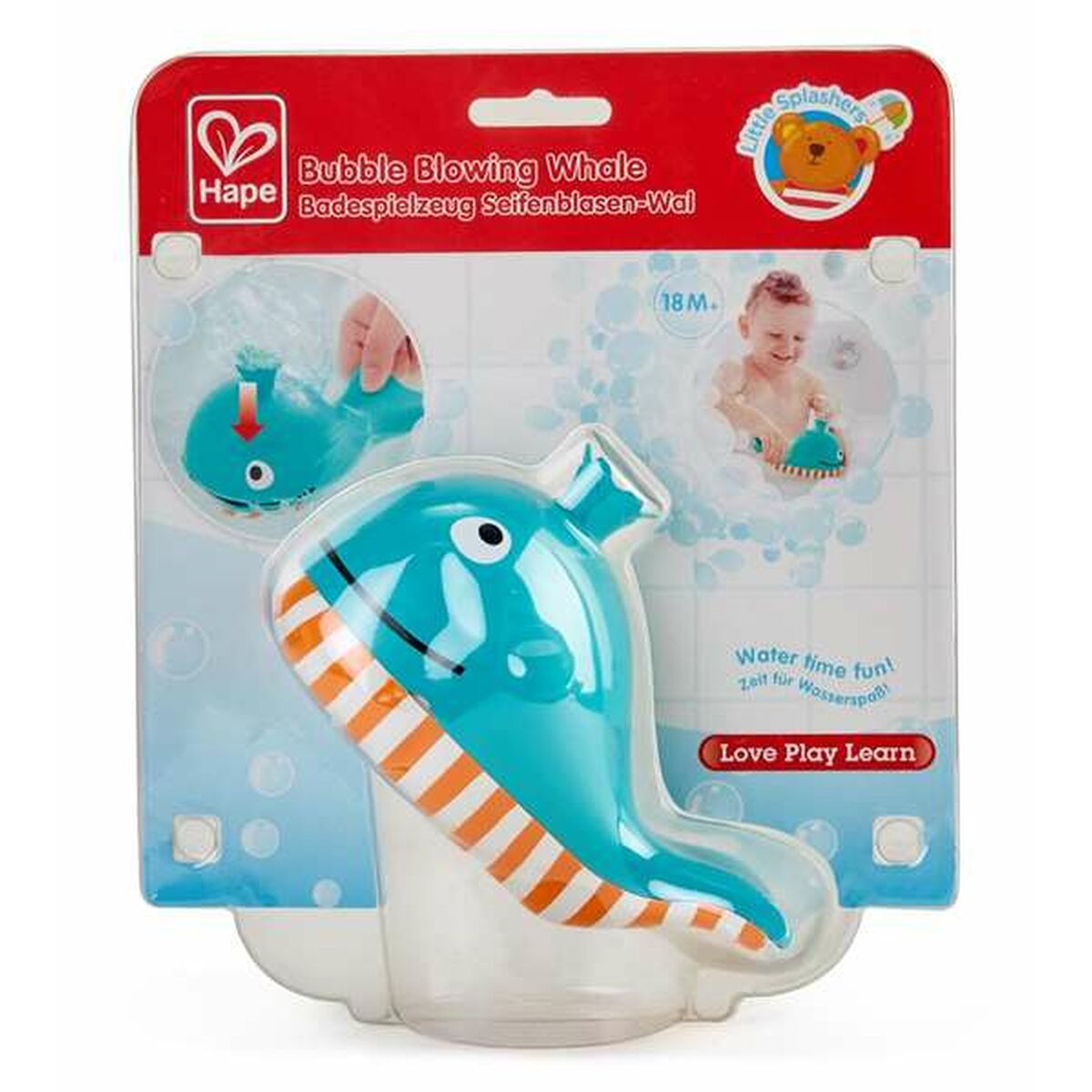 Bath Toy Hape Bubble Blowing Whale 14,6 x 9 x 8,8 cm