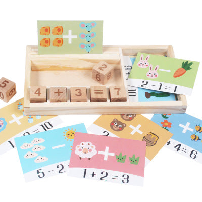 Wooden Math Learning Game Toy Montessori Mathematical Toys