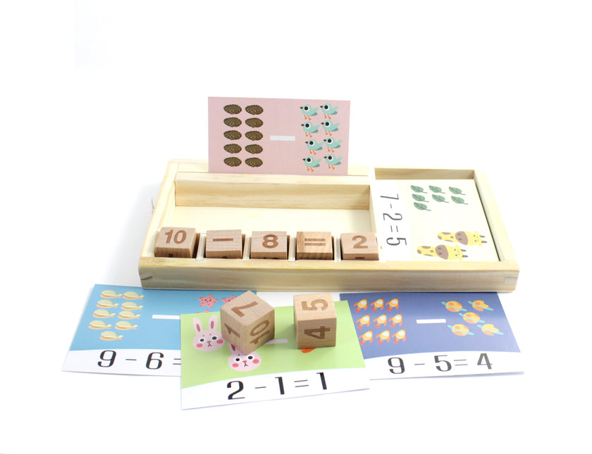 Wooden Math Learning Game Toy Montessori Mathematical Toys